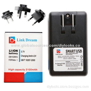 3.7V 3100mAh Li-ion Battery With US Plug Battery ChargerNew